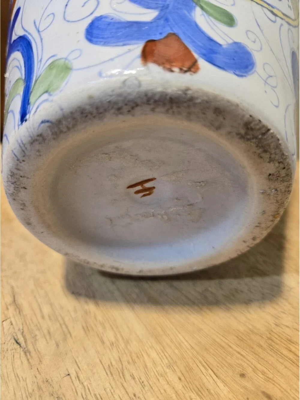 Chinese Vase WBI Bird of Paradise Motif Hand-Painted 11